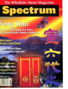 A magazine cover with the words " spectrum feng shui " written on it.