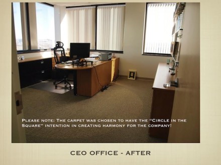 A picture of an office with the caption " ceo office-after ".